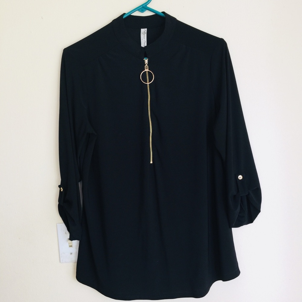 Perseption concepts women’s  Xl black blouse